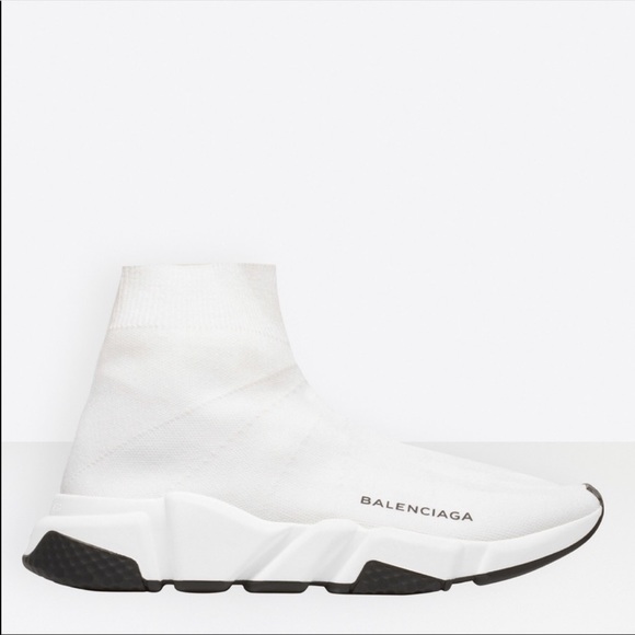 white balenciaga sock trainers